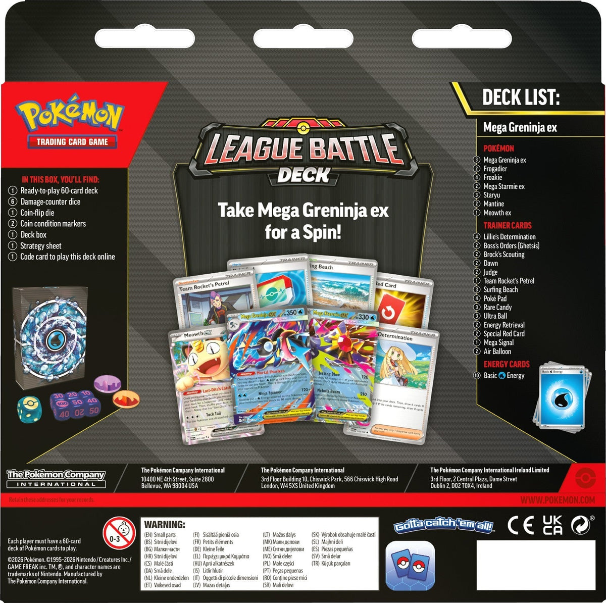 League Battle Deck - Mega Greninja ex | POKÉMON | English (Pre-Order)
